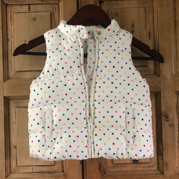 GAP Other - Baby Gap Girl's 4T Confetti Polka Dot Puffer Vest